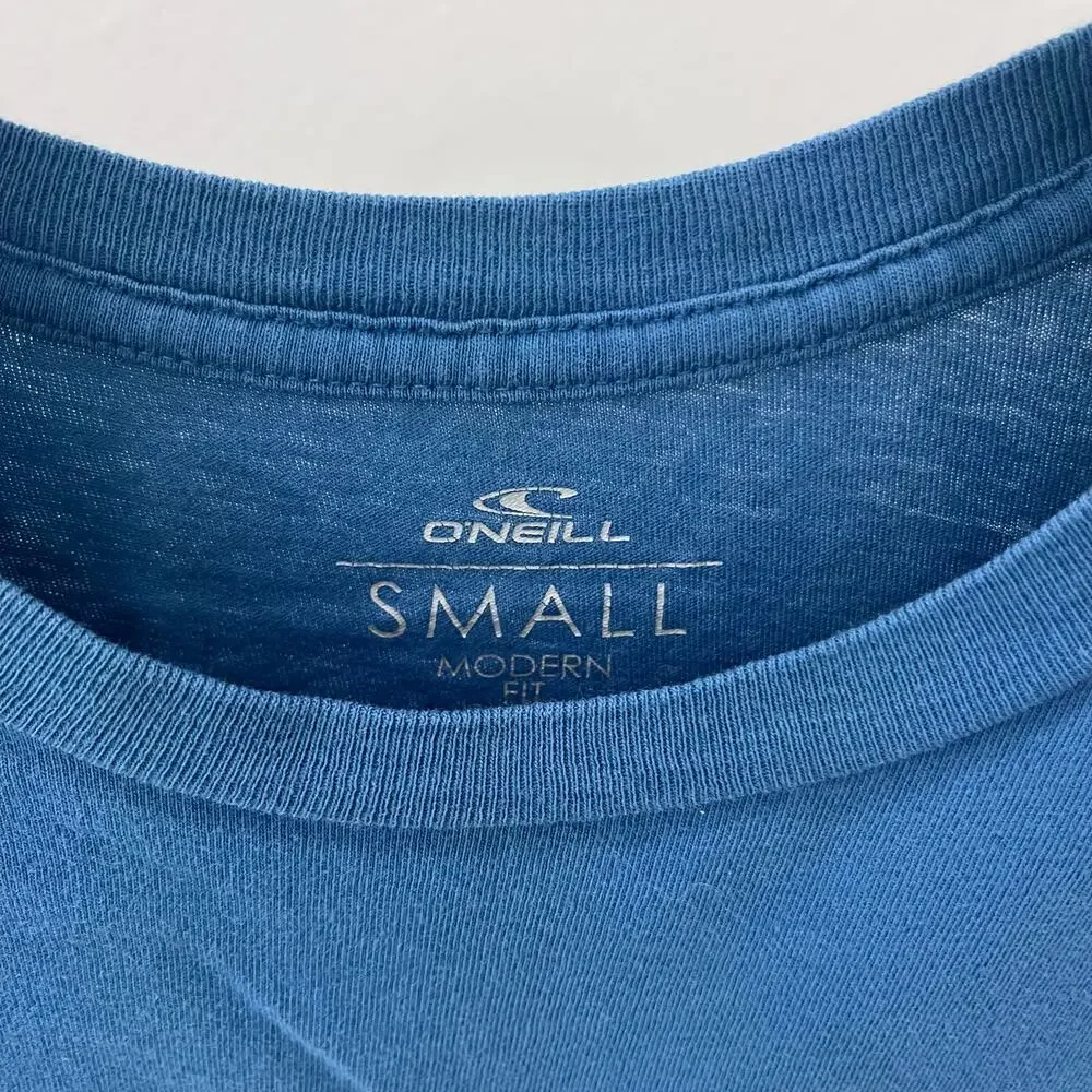 O'neill Floral Hibiscus Wave Blue Graphic T-shirt ~ Men's SM